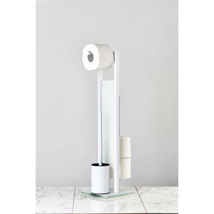 WENKO 21565100 - WC-borste RIVALTA 18x70 cm vit/svart