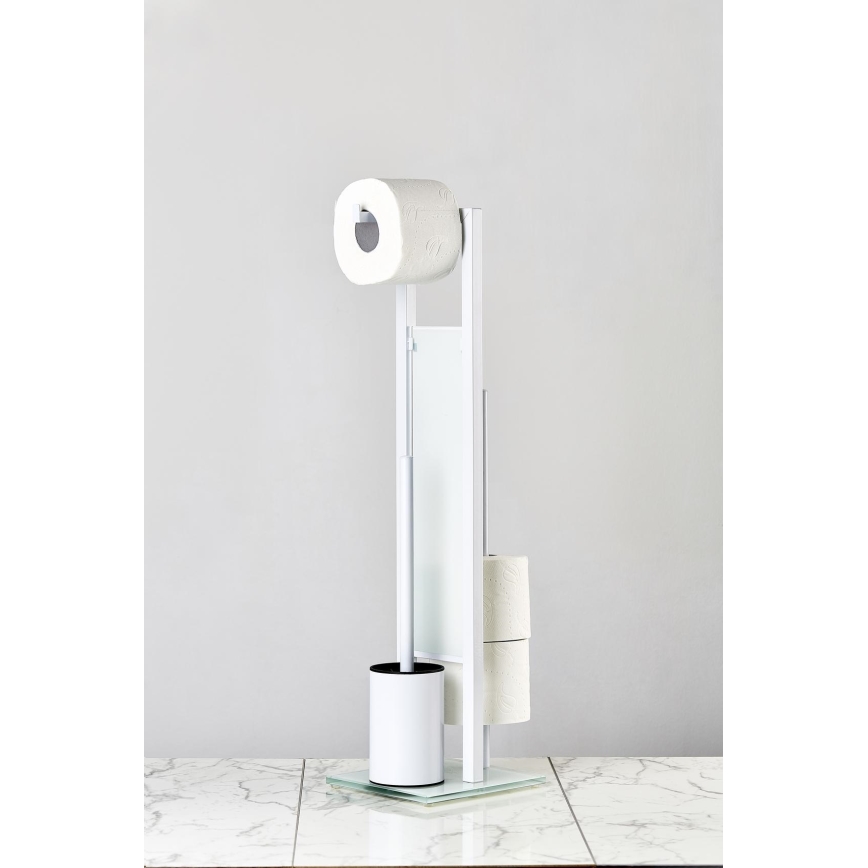 WENKO 21565100 - WC-borste RIVALTA 18x70 cm vit/svart