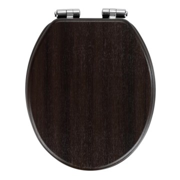 WENKO 22015100-WC toalettsits WENGE 35,5x42,5 cm brun/silver