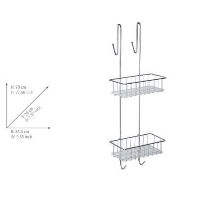 WENKO 22213100 - Ställ ALDO 24,5x70 cm rostfritt stål/silver