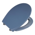 WENKO 22403100-WC toalettsits SAMOS 44,5x37,5 cm blå/silver