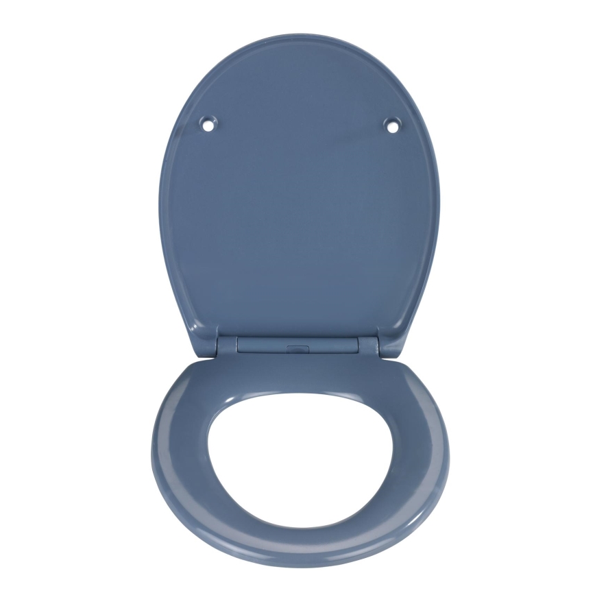 WENKO 22403100-WC toalettsits SAMOS 44,5x37,5 cm blå/silver