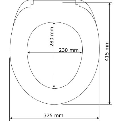 WENKO 22403100-WC toalettsits SAMOS 44,5x37,5 cm blå/silver