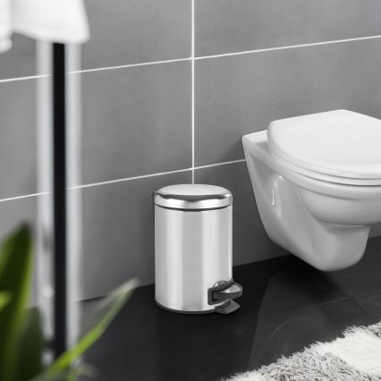 WENKO 22444100 - LEMAN-korg 17x25 cm, rostfritt stål/silver/svart