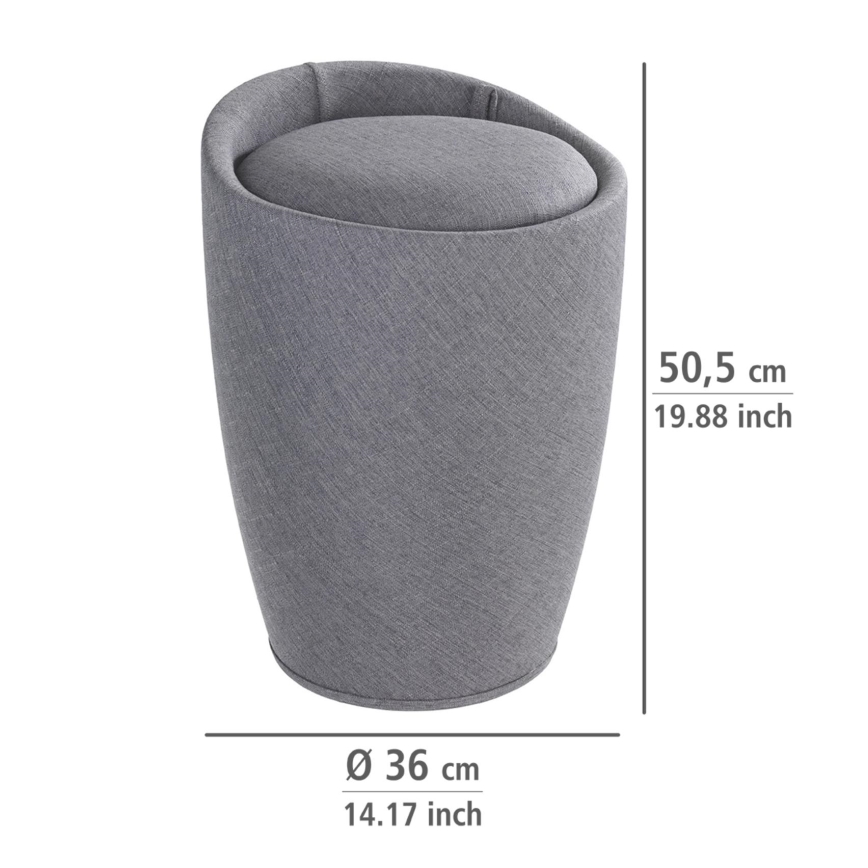 WENKO 22448100 - Pall CANDY 36 x 50,5 cm, grå/svart