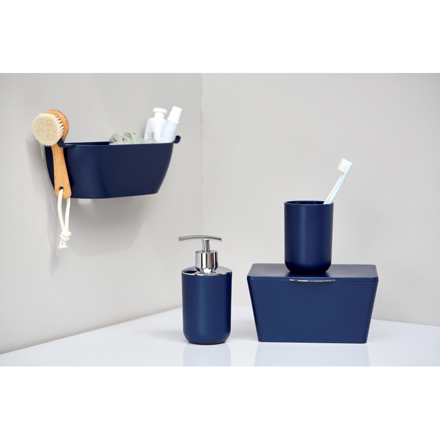 WENKO 22519100 - Tvåldispenser BRASIL 320 ml, blå/blank krom