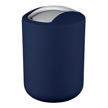 WENKO 22520100 - Papperskorg BRASIL 14x21 cm blå/blank krom