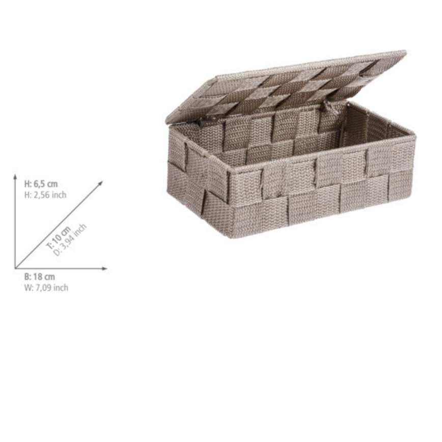 WENKO 22572100 - Förvaringsorganiserare ADRIA 18x10 cm beige