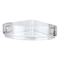 WENKO 22686100-Hörnhylla VACUUM-LOC QUADRO ED 28x19,5 cm silver/transparent
