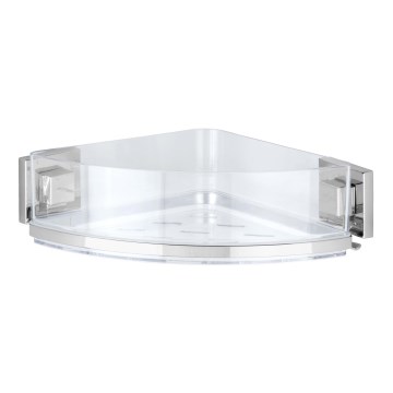 WENKO 22686100-Hörnhylla VACUUM-LOC QUADRO ED 28x19,5 cm silver/transparent