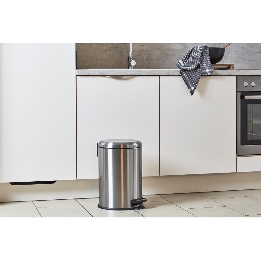 WENKO 22704100 - Korg LEMAN 30,5x44 cm rostfritt stål/satin/svart