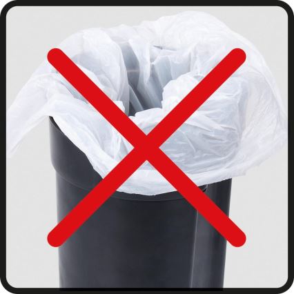 WENKO 22829100 - Avfallskorg LEMAN 17x25 cm rostfritt stål/satinfinish/svart