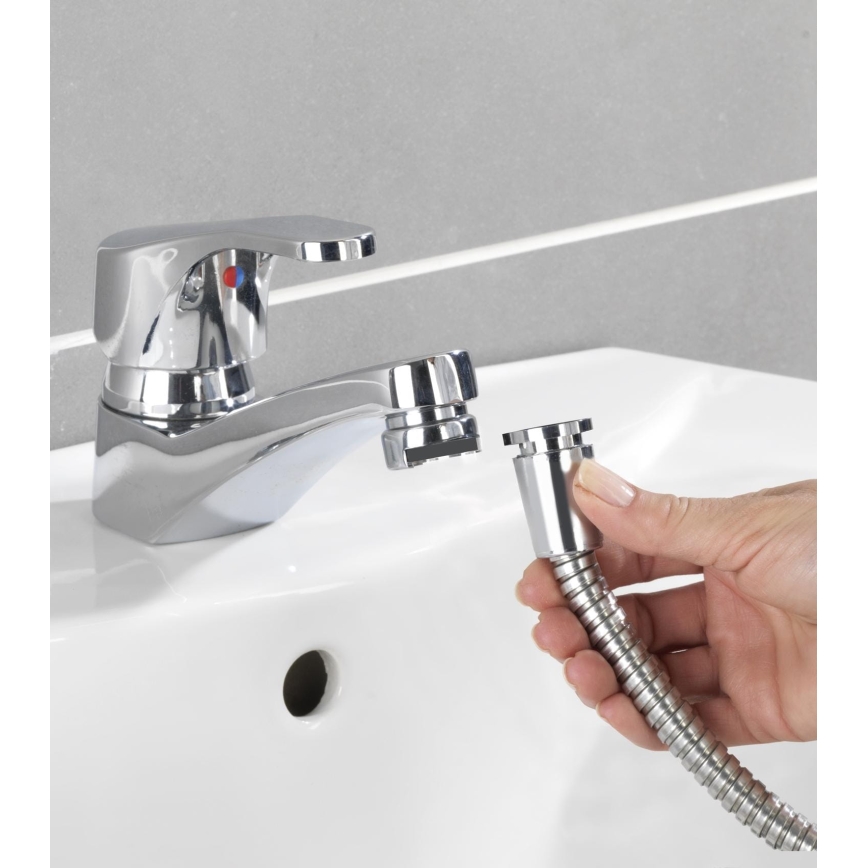 WENKO 22866100 - Duschstång UNIVERSAL 170x6,5 cm blankkrom/silver/grå