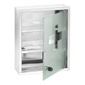 WENKO 22924100 - Medicinskåp 30x40 cm i rostfritt stål, silverfärgat