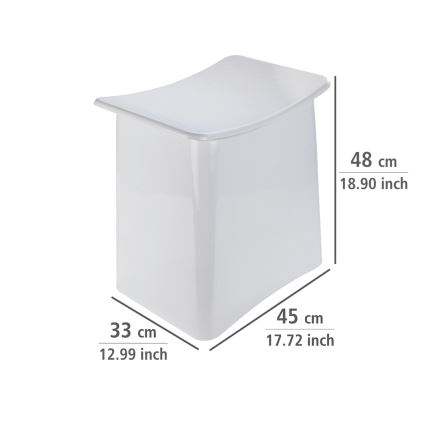 WENKO 22949100 - Stol WING 45x48 cm vit/svart