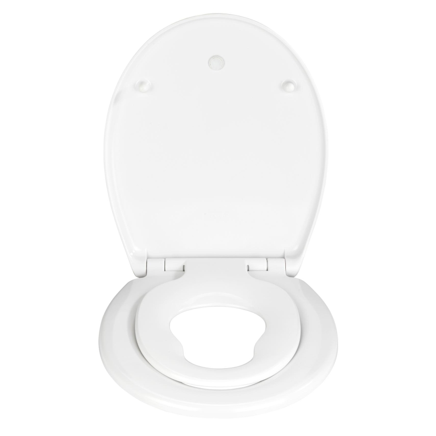 WENKO 22973100-WC-sits DELOS 44,5x37,5 cm vit/silver