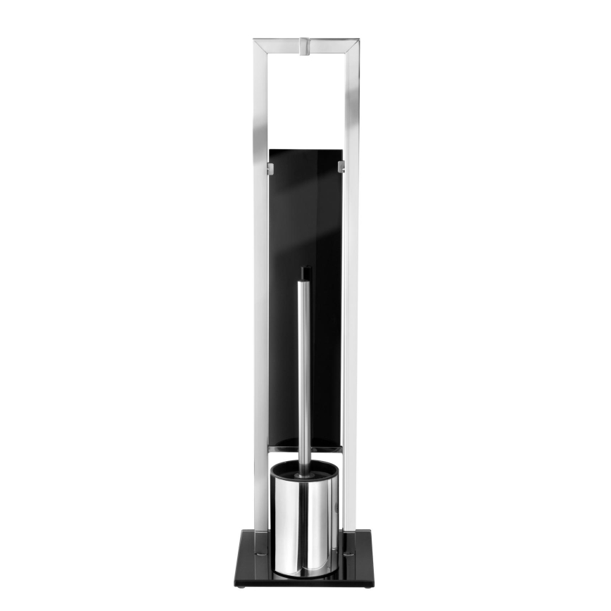 WENKO 22983100 - WC-borste RIVALTA 18x70 cm rostfritt stål/silver/svart