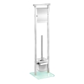WENKO 22992100 - WC-borste DEBAR 18x73 cm rostfritt stål/satin/vit