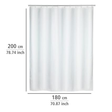 WENKO 23062100 - Duschdraperi PALAIS 180x200 cm vitt