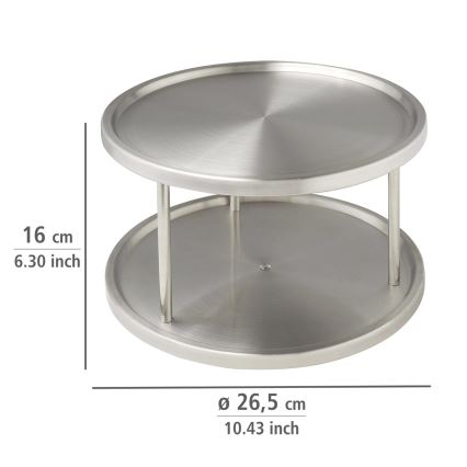 WENKO 2335100 - Karusell CABINET CAROUSEL 26,5x15,5 cm rostfritt stål/silver