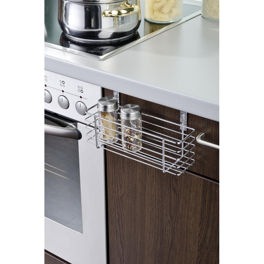 WENKO 2344100 - SLIM-korg 24x11,5 cm blankkrom/svart