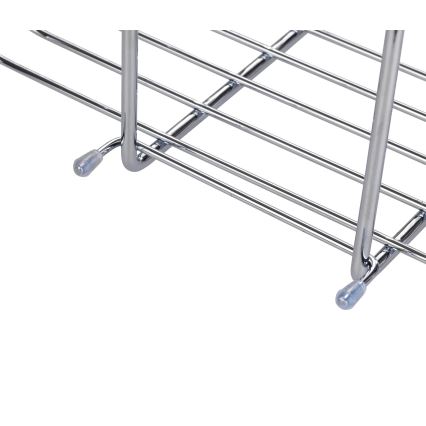 WENKO 23499100 - Duschhylla MILO 25x36 cm, rostfritt stål/silver/genomskinlig
