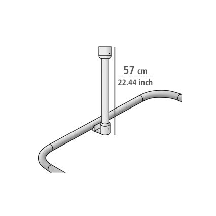 WENKO 23566100 - Takstöd UNIVERSAL 57 cm svart