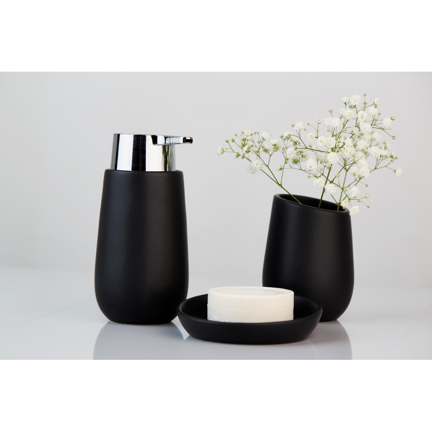WENKO 23651800 - Tandborstmugg BADI 8x11 cm svart