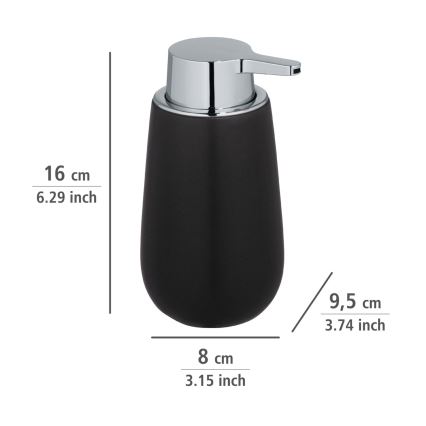 WENKO 23652800 - Tvålpump BADI 320 ml svart