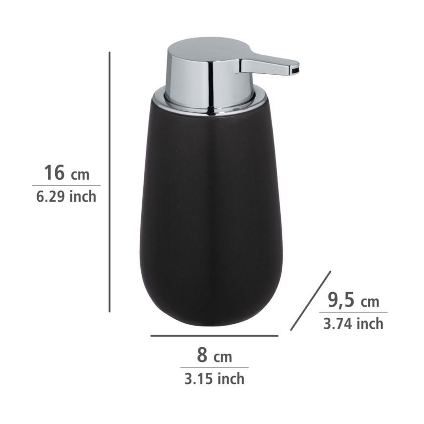 WENKO 23652800 - Tvålpump BADI 320 ml svart