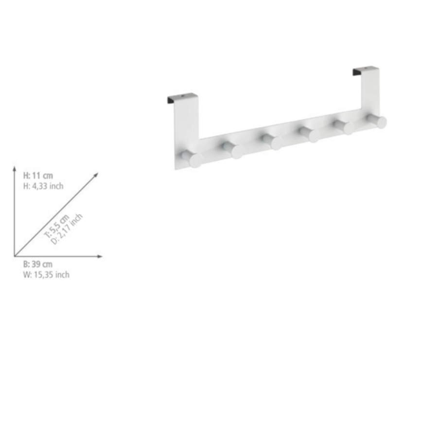 WENKO 23724100-Klädhängare CELANO 39x11 cm vit