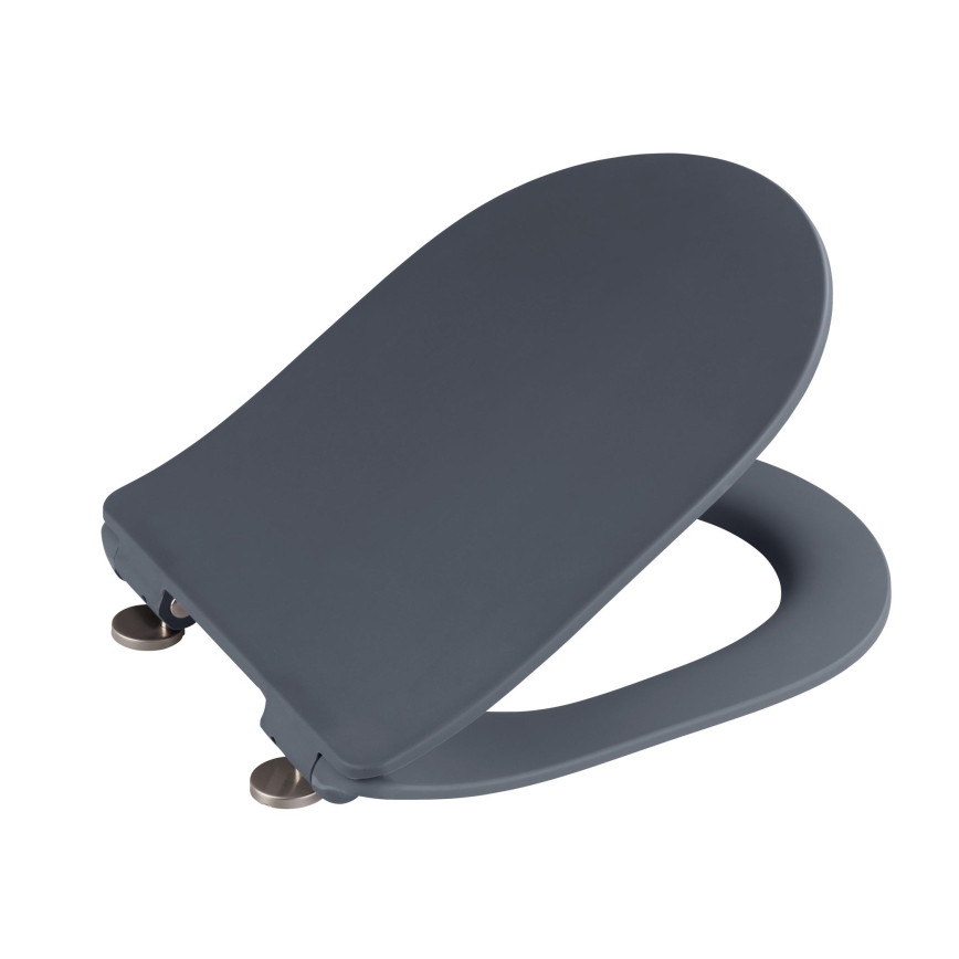WENKO 23828100-WC WC-sits SEDILO 45,2x36,2 cm grå/silver