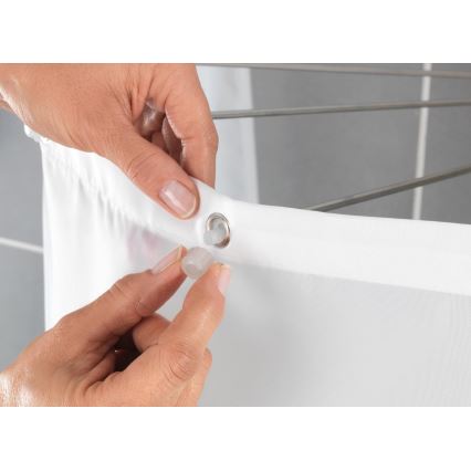 WENKO 23863100 - Duschhållare 96x72 cm rostfritt stål/vit