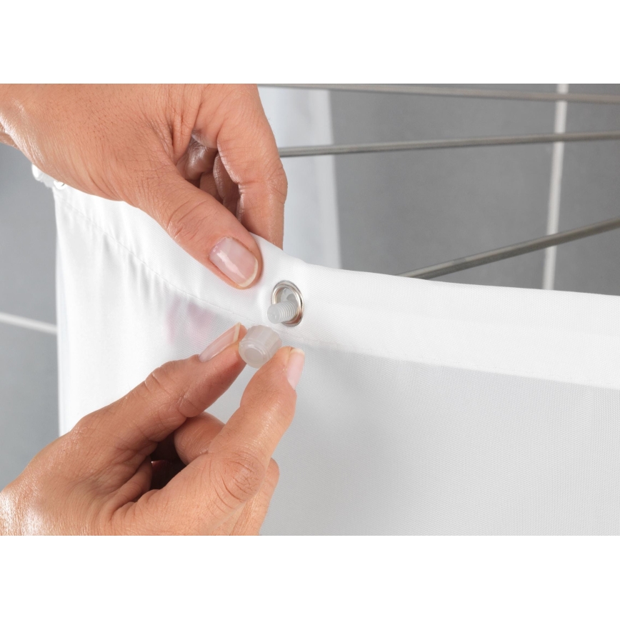 WENKO 23863100 - Duschhållare 96x72 cm rostfritt stål/vit