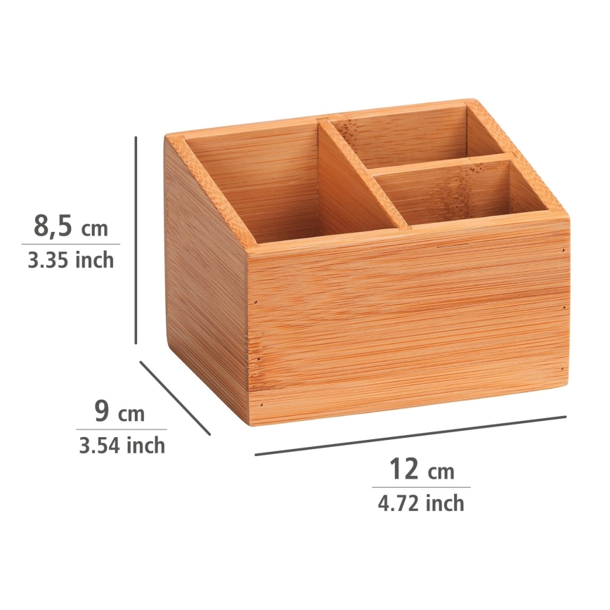 WENKO 23916100 - Förvaringsbox TERRA 12x9 cm, brun