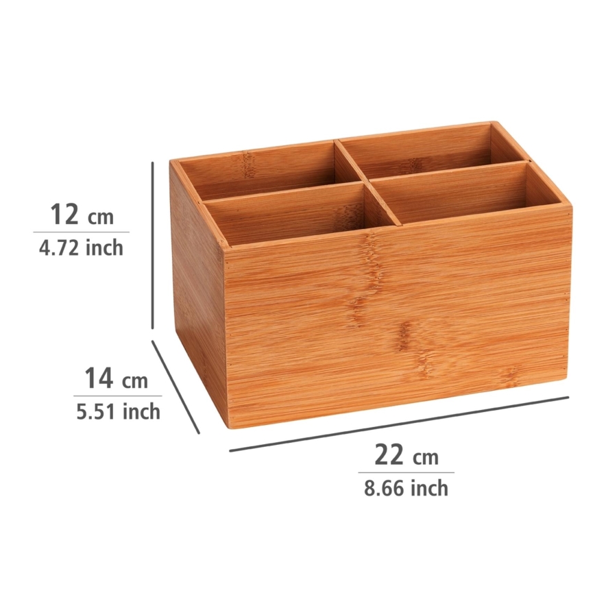 WENKO 23926100 - Förvaringsbox TERRA 22x14 cm, brun