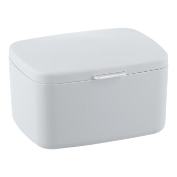WENKO 23960100 - Förvaringsbox BARCELONA 19,5x16 cm vit/blank krom