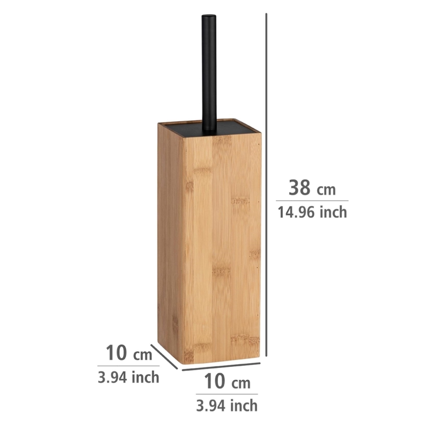 WENKO 23985100 - WC-borste PADUA 10x38 cm brun/svart