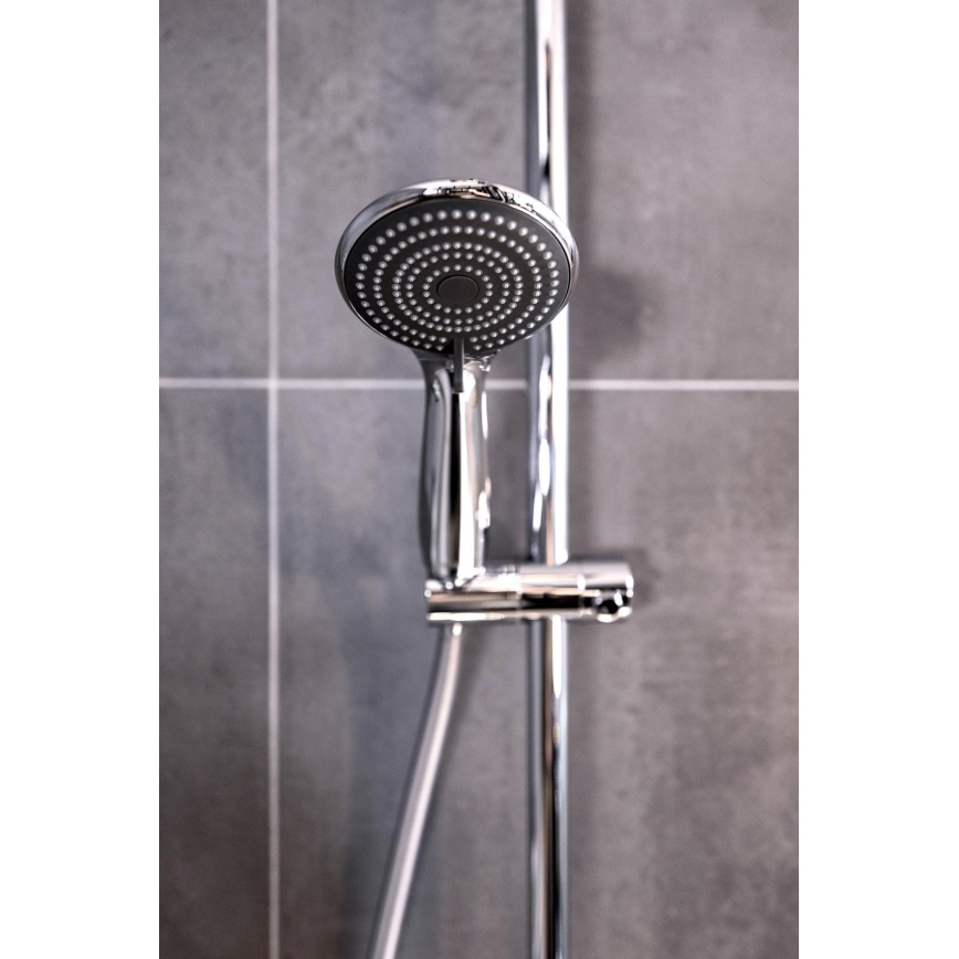 WENKO 23992100 - Duschhuvud Vattensparande system 9,5x9,5 cm blank krom/grå