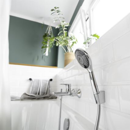 WENKO 23993100 - Duschhuvud WATERSAVING SYSTEM 11x11 cm blank krom/vit/grå