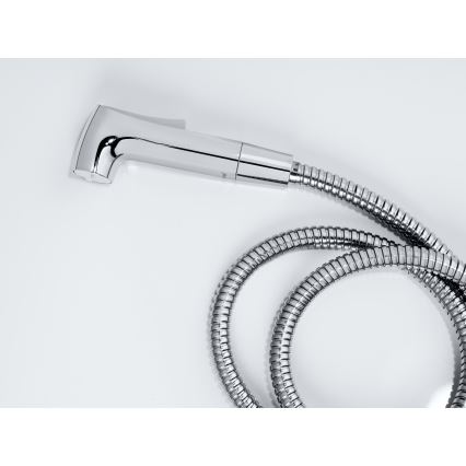 WENKO 23999100 - Bidetset Vattensparsystem 12x7 cm blank krom/silverfärgad