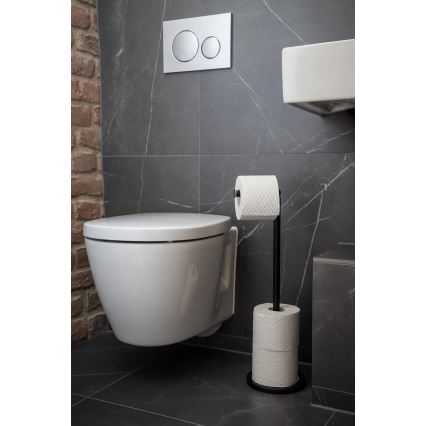 WENKO 24034100 - Toalettpappershållare 21x55 cm svart/silver