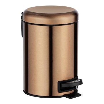 WENKO 24036100 - Papperskorg LEMAN 17x25 cm rostfritt stål/koppar/svart