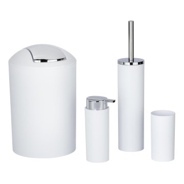 WENKO 24077800 - Set CALVO 6,5x13 cm vit/blankkrom