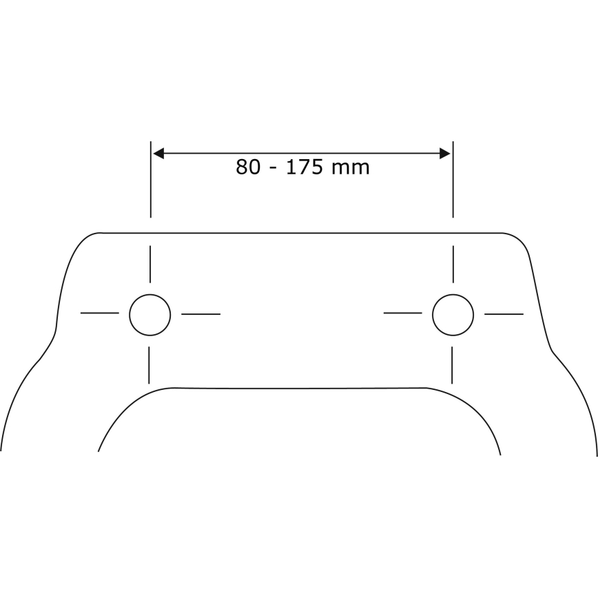 WENKO 24080800-WC toalettsits TAVOLA 36,5x45 cm vit/blank krom