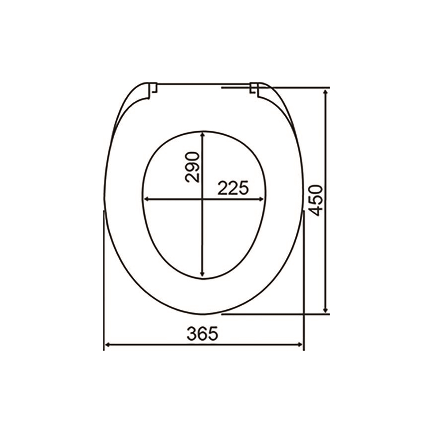 WENKO 24081800-Toalettsits BALTIC 38,8x45 cm flerfärgad/vit