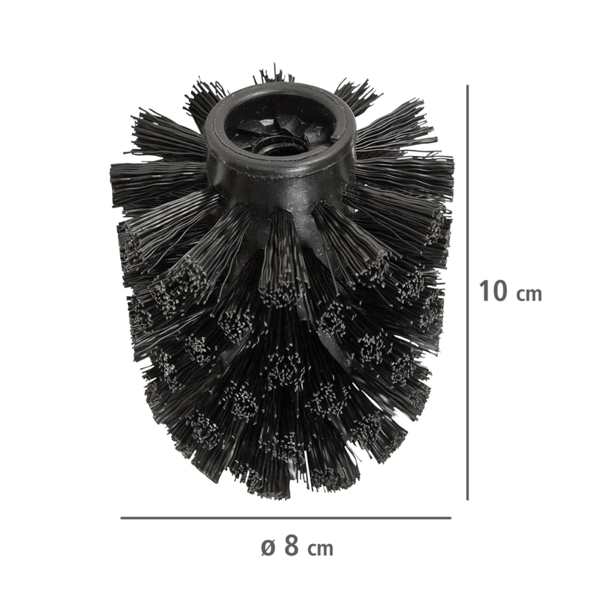 WENKO 24090800 - WC-borsthuvud 8x9,3 cm, svart