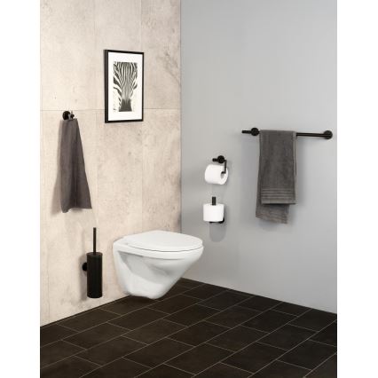 WENKO 24232100-Krok BOSIO BLACK 5,5x5,5 cm rostfritt stål/silverfärgad