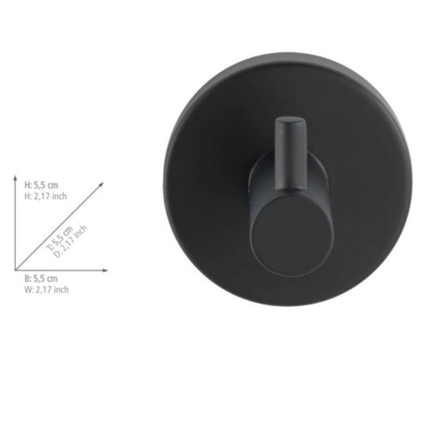WENKO 24232100-Krok BOSIO BLACK 5,5x5,5 cm rostfritt stål/silverfärgad