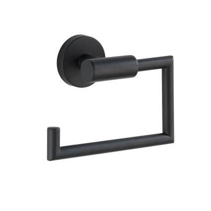 WENKO 24240100-Toalettpappershållare BOSIO BLACK 15 x 10,5 cm rostfritt stål/silver